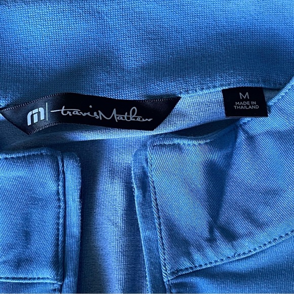 Travis Mathew HERITAGE STRETCH HALF ZIP PULLOVER HEATHER RIVIERA 47086 - Picture 7 of 12